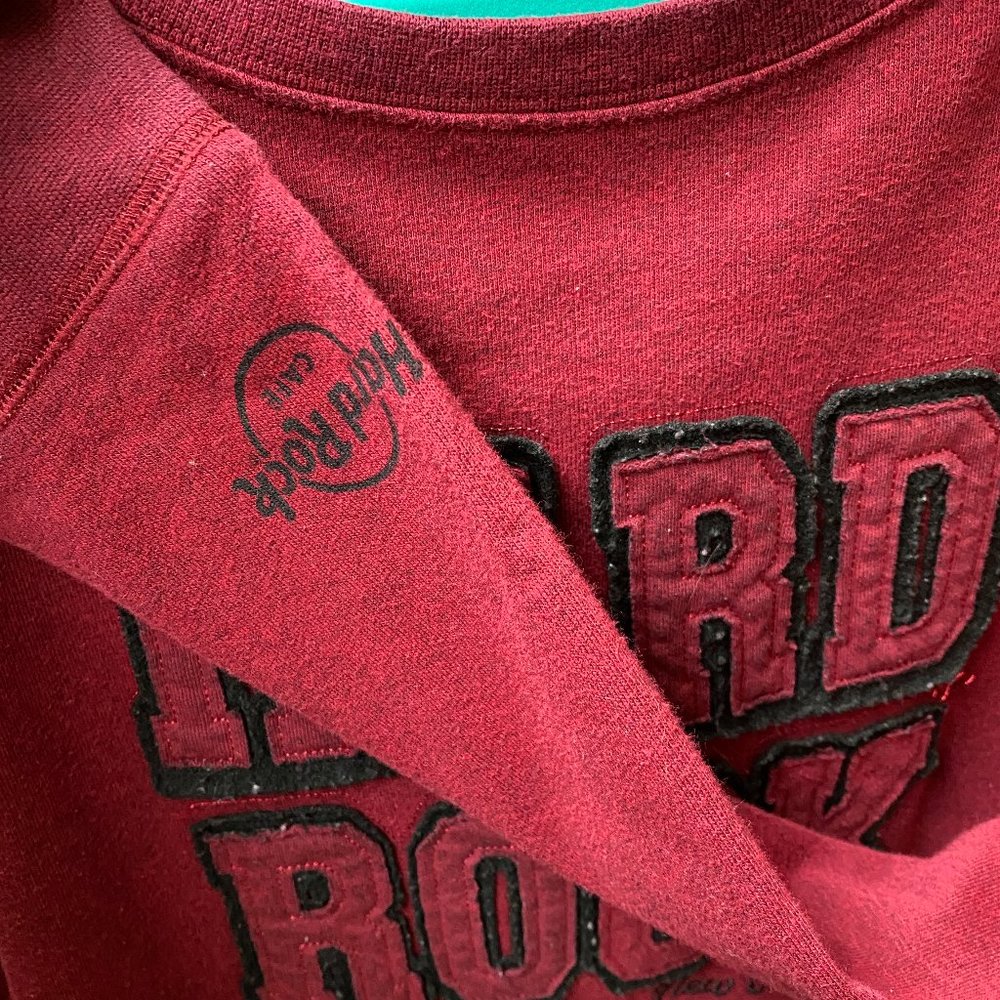 Hard Rock Block Letters Pullover Sweatshirt Large - Picture 2 of 4